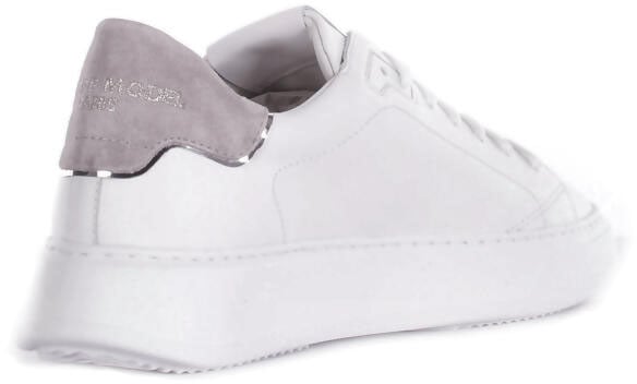Philippe Model Philippe model sneakers temple low man in leather color white/grey Wit