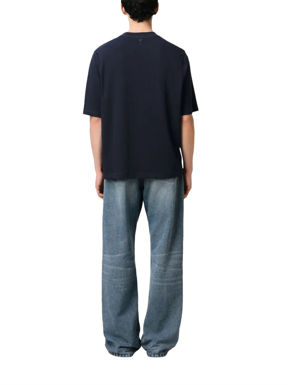 AMI Paris t shirt avec logo Blauw