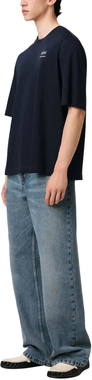 AMI Paris t shirt avec logo Blauw