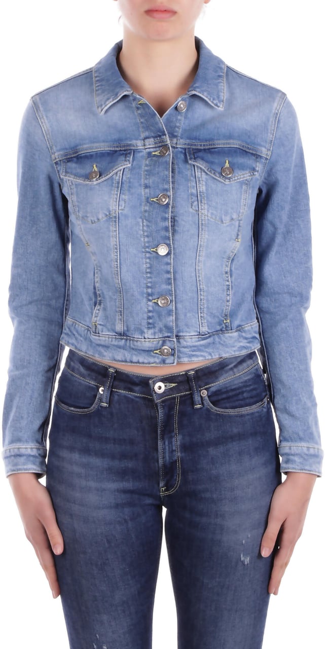 Dondup Coats Denim Blauw