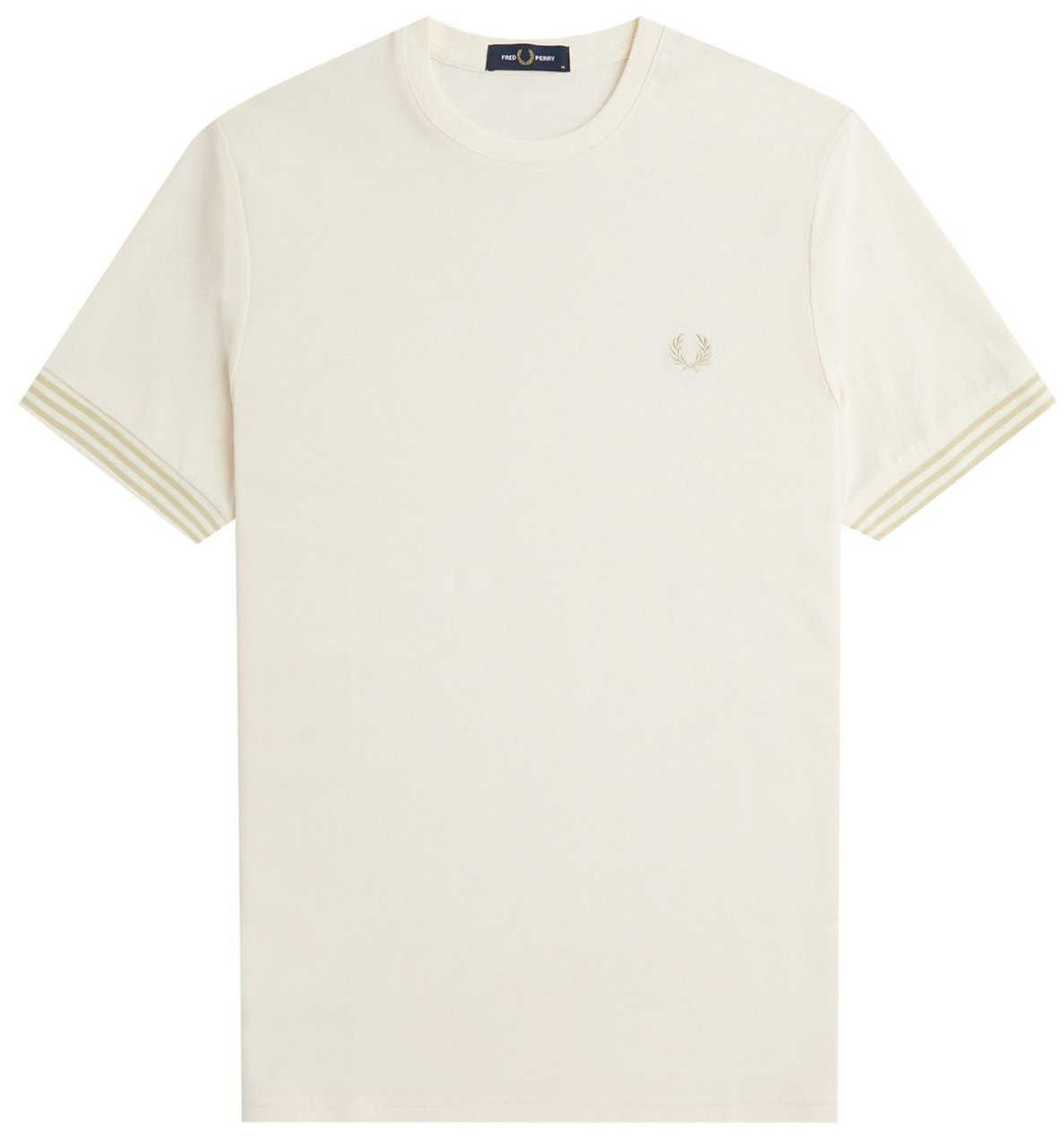 Fred Perry Fred Perry Striped Cuff T-Shirt Beige