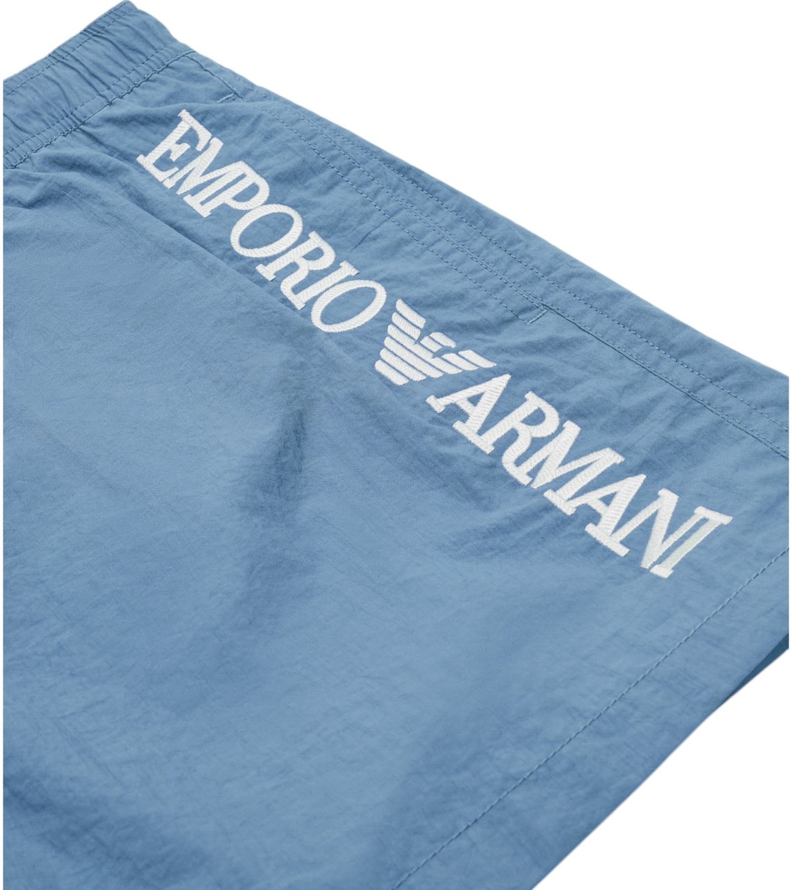 Emporio Armani Man Woven Boxer Beachwear Blauw