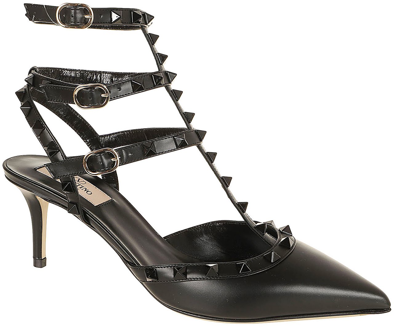 Valentino ankle strap rockstud t Zwart