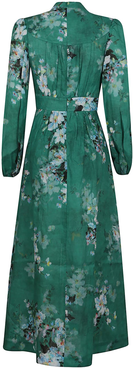 Zimmermann everley plunge midi dress Groen