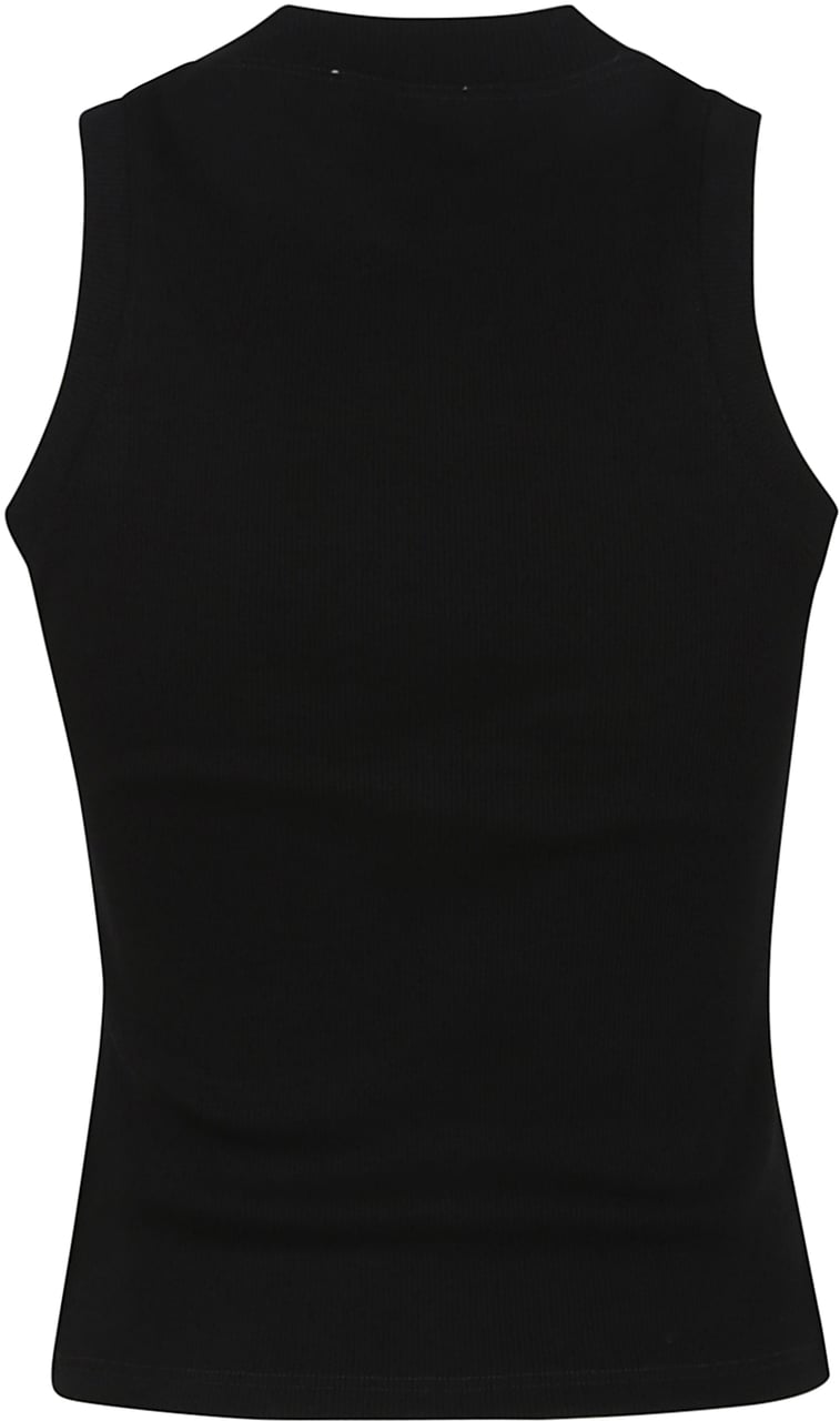 OFF-WHITE off stamp rib round tank top Zwart