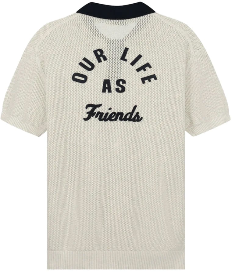 ØLÅF Varsity Polo Knit ss Wit