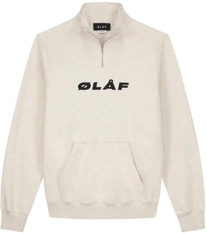 ØLÅF Italic Zip Mock Neutraal