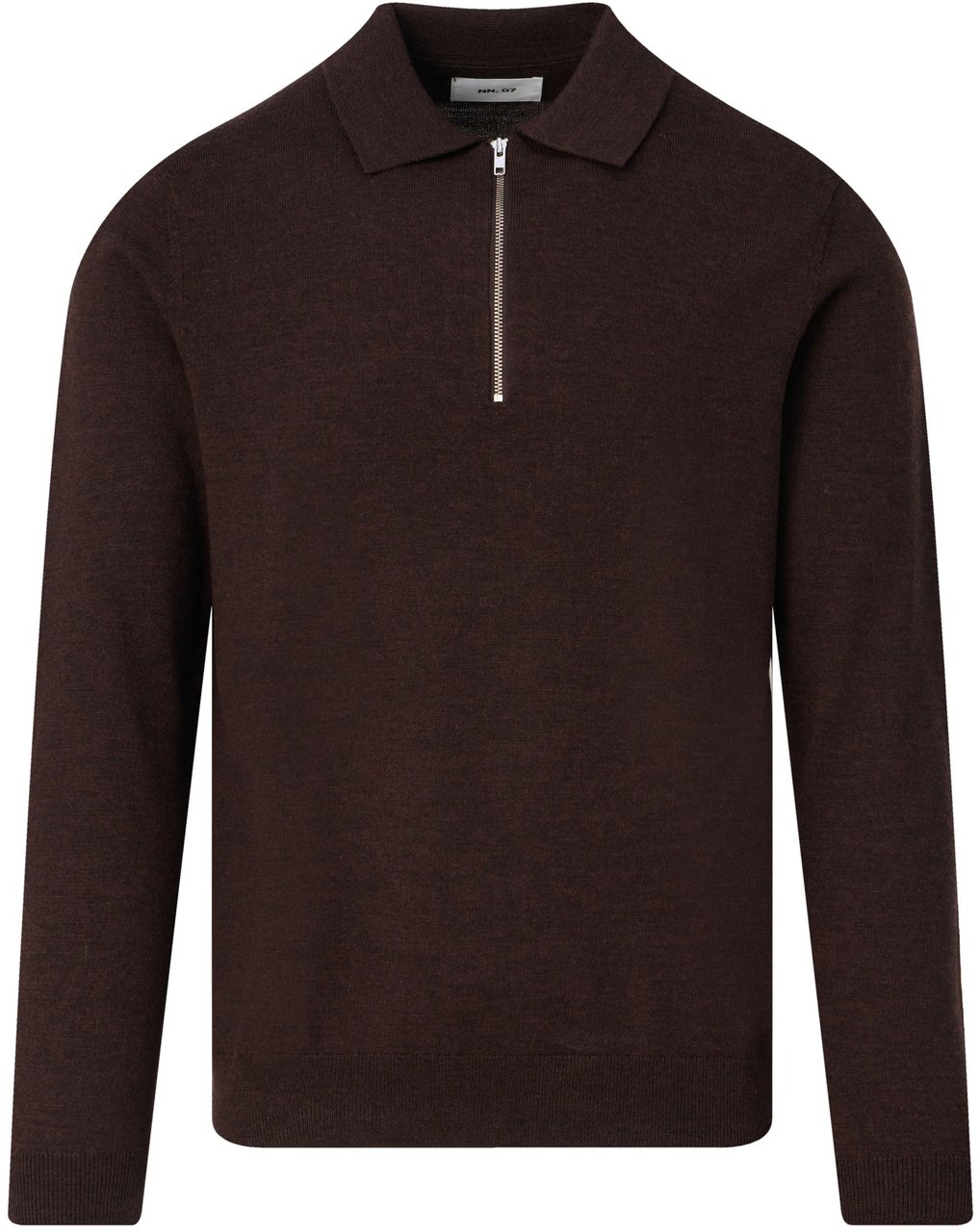 NN07 Sergio Zip Polo Bruin