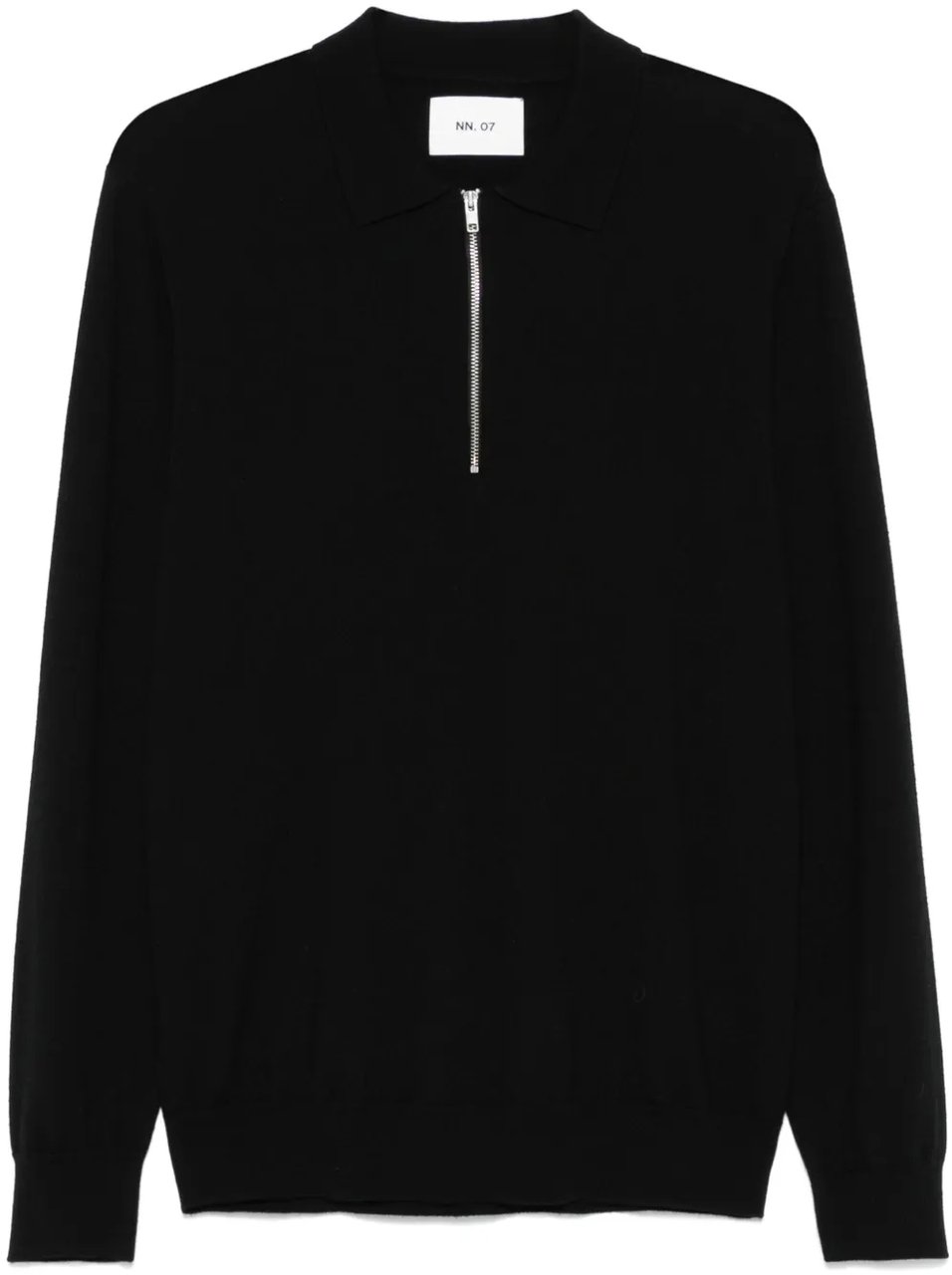 NN07 Sergio Zip Mock 6605 Zwart