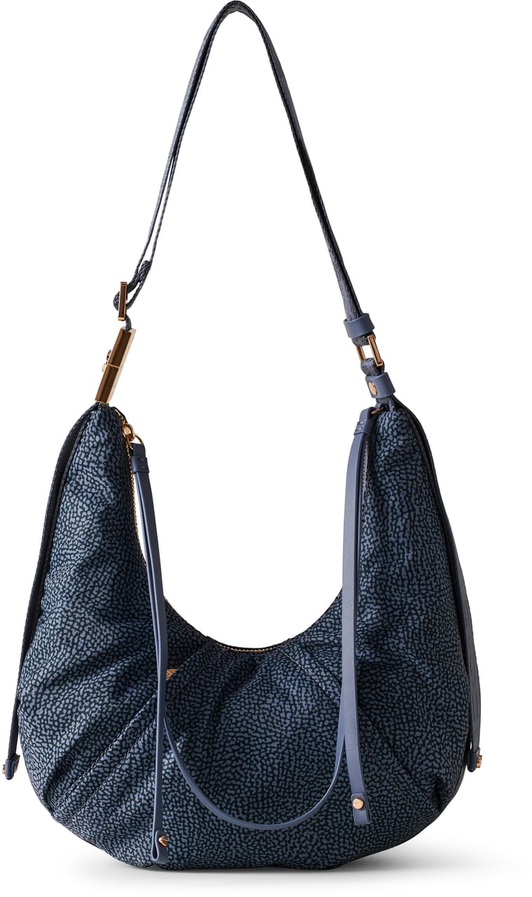 Borbonese FOLD HOBO SMALL Blauw