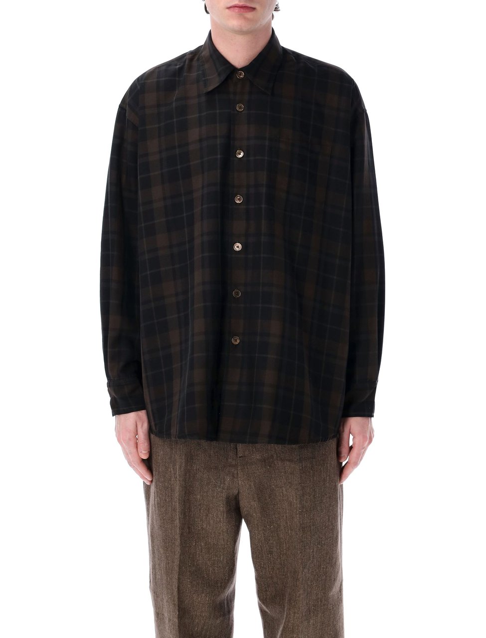 Our Legacy Borrowed Shirt Black Sheer Zwart