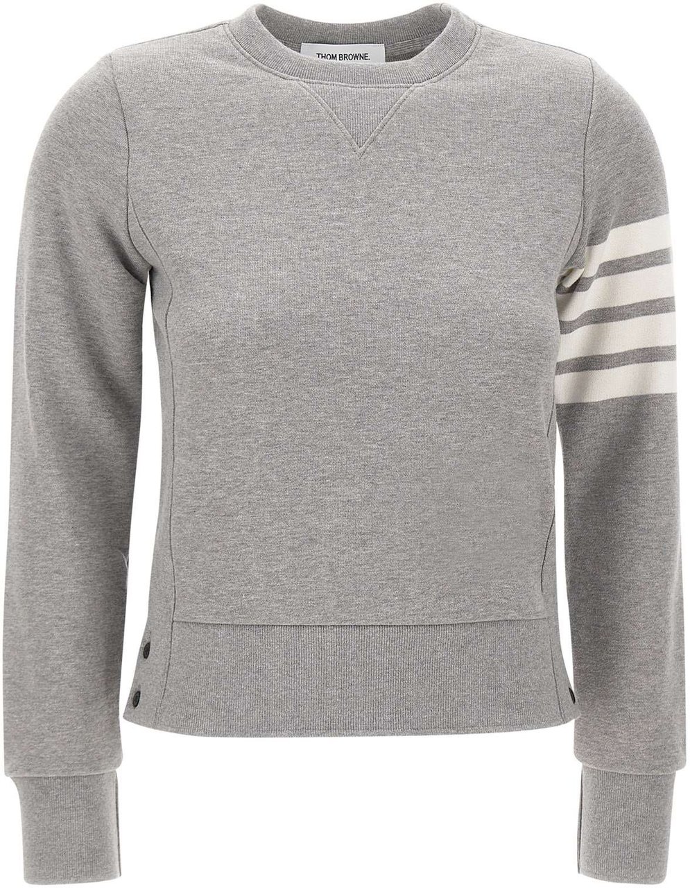 Thom Browne Thom Browne Melange grey cotton sweatshirt Grijs