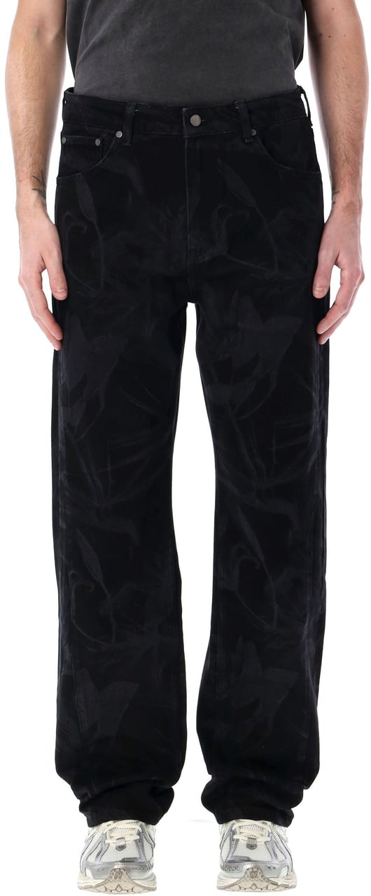 Daily Paper Daily Paper Jeans Zwart Floral Laser Zwart