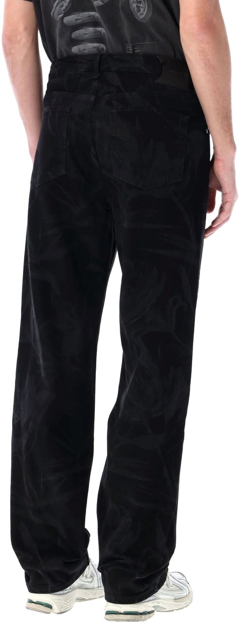 Daily Paper Daily Paper Jeans Zwart Floral Laser Zwart