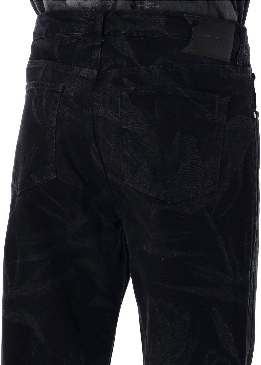 Daily Paper Daily Paper Jeans Zwart Floral Laser Zwart