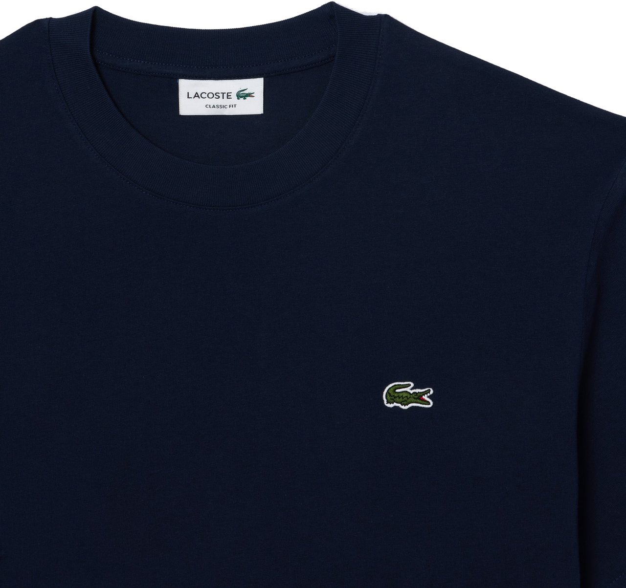 Lacoste Katoenen T-shirt Navy Blauw