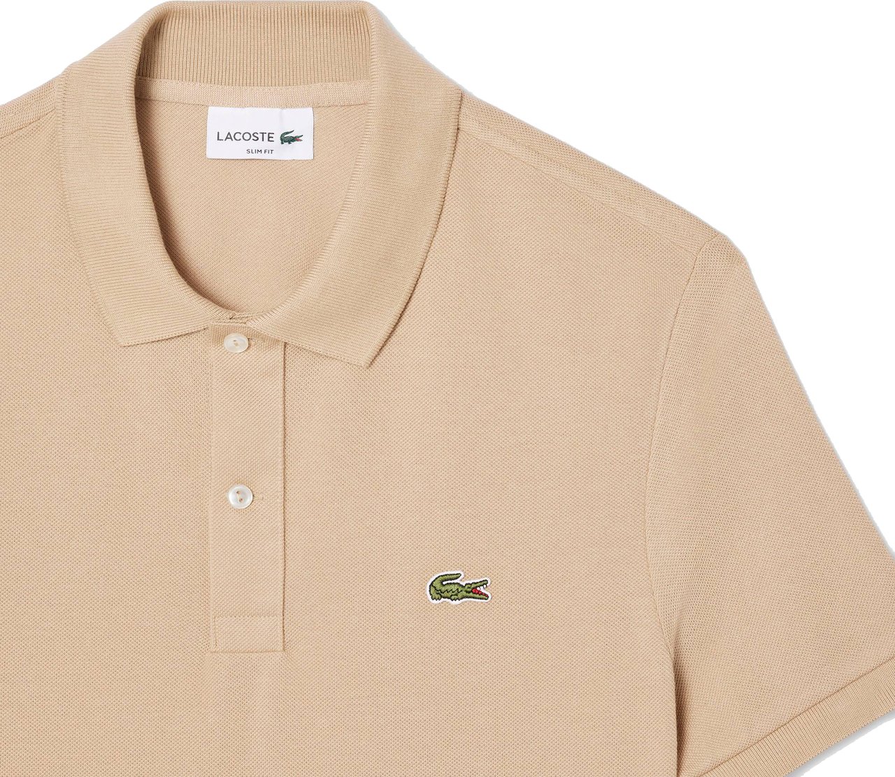 Lacoste Slim Fit Piqué Polohemd Beige Beige