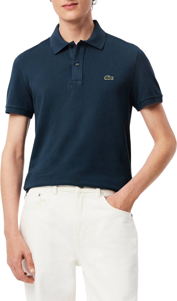 Lacoste Slim Fit Piqué Polohemd Blauw Blauw