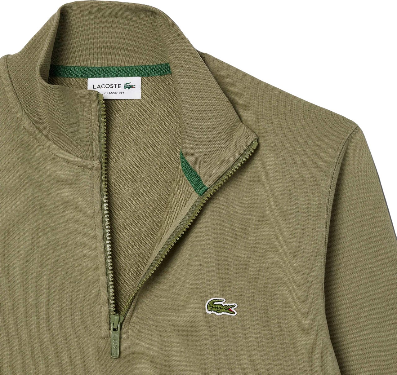 Lacoste Fleece Sweatshirt Khaki Groen