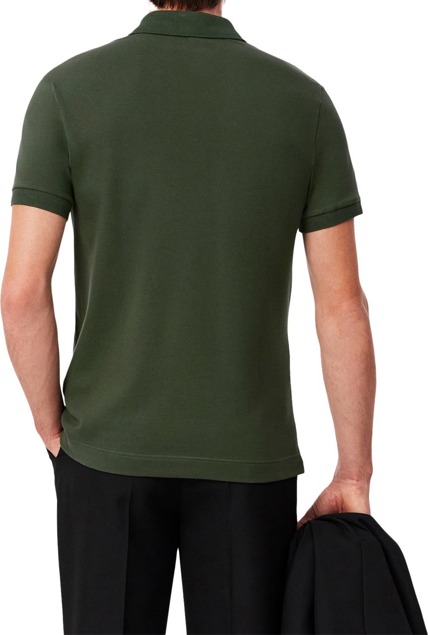 Lacoste Regular Fit Stretch Piqué Polohemd Groen