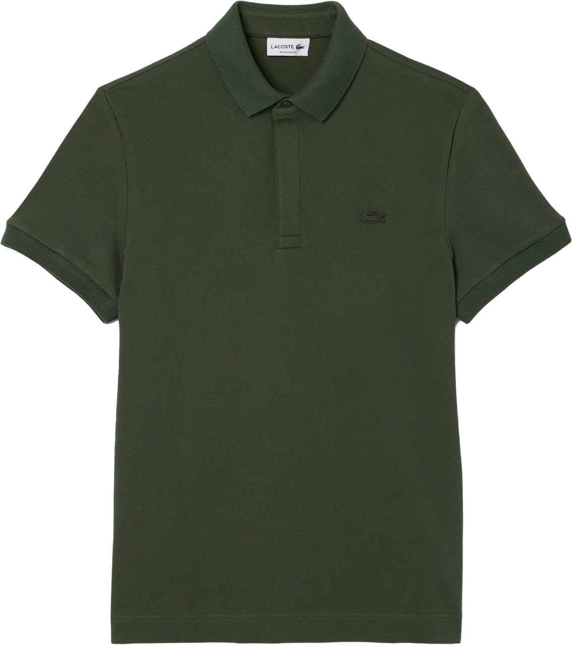 Lacoste Regular Fit Stretch Piqué Polohemd Groen