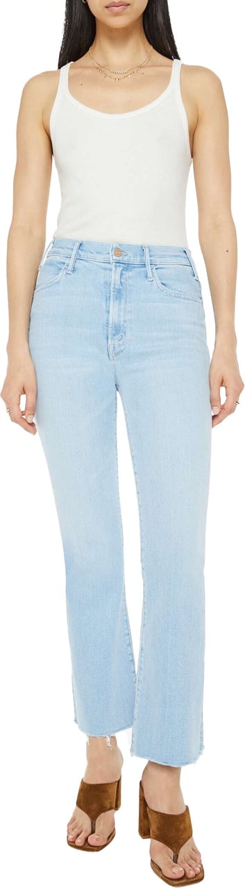 Mother Denim The Hustler Ankle Fray Blauw