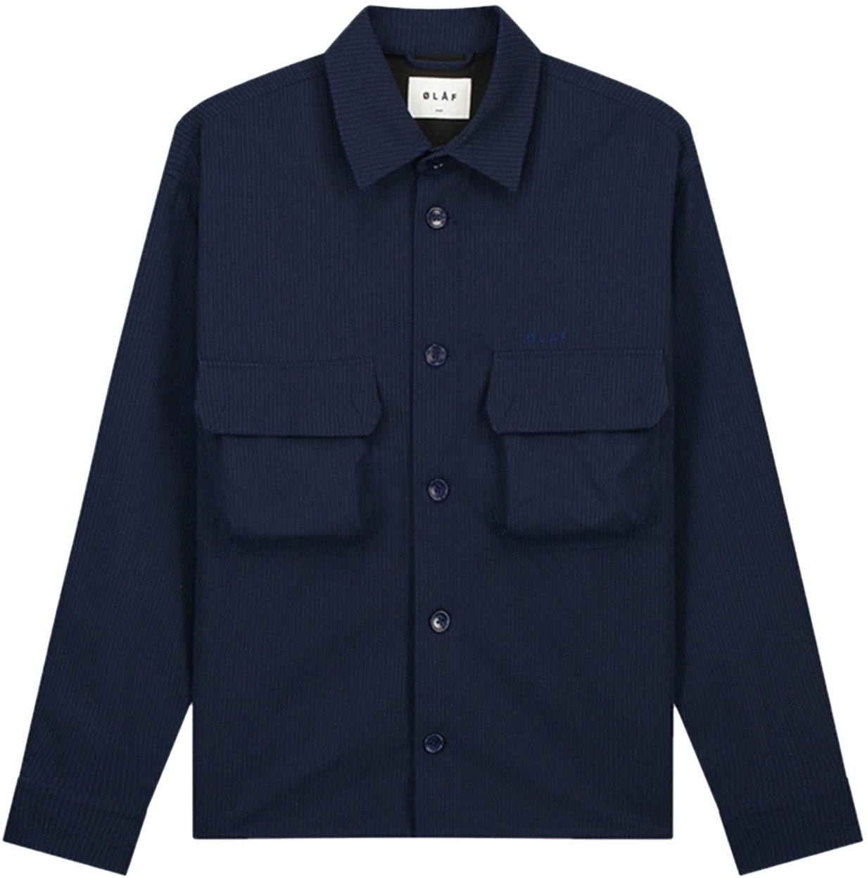 ØLÅF Bonded Pocket Overshirt Ls Blauw