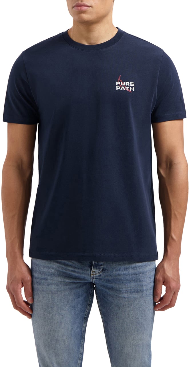 Pure Path Picante T-shirt- Navy Blauw