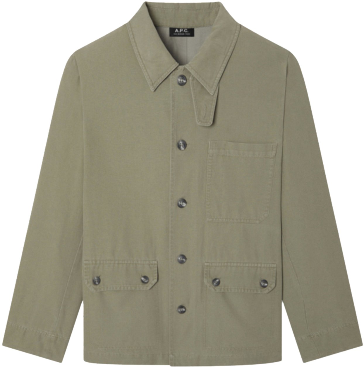 A.P.C. field jacket grey green Groen