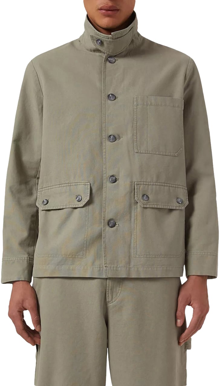 A.P.C. field jacket grey green Groen