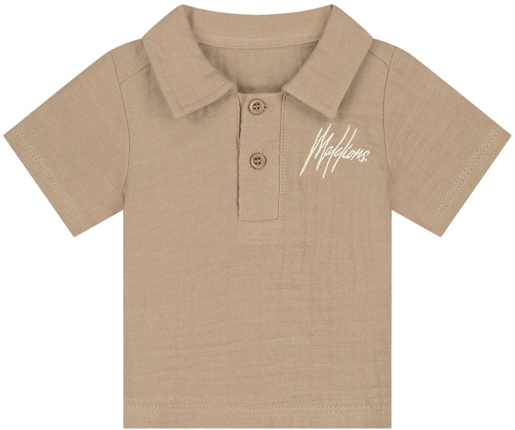 Malelions Malelions Baby Mousseline Polo Taupe
