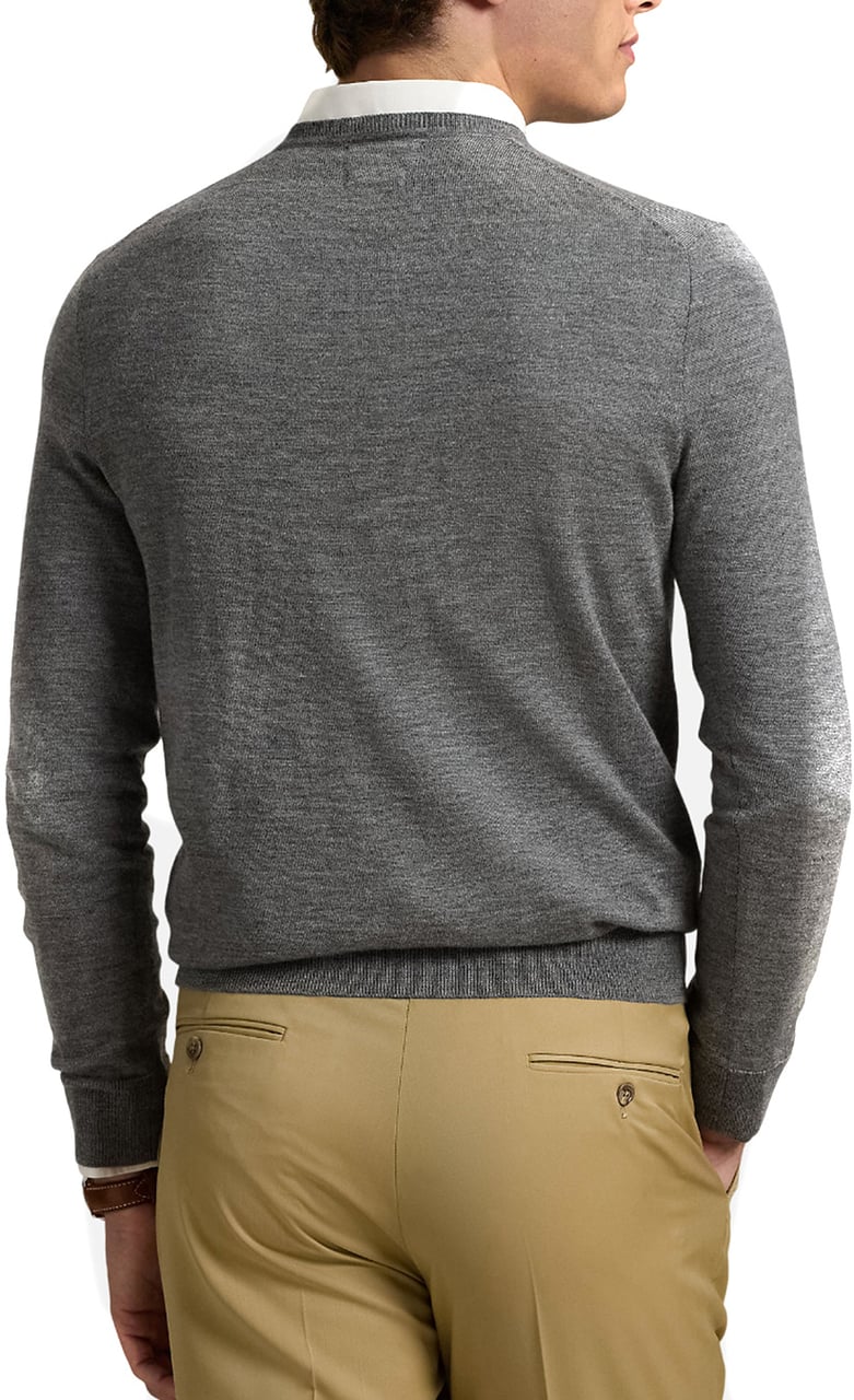 Ralph Lauren Slim fit knit sweater Grijs