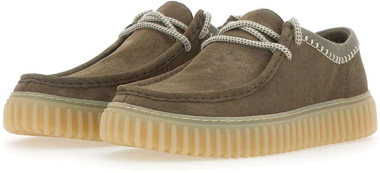 Clarks Original Flat Shoes Green Groen