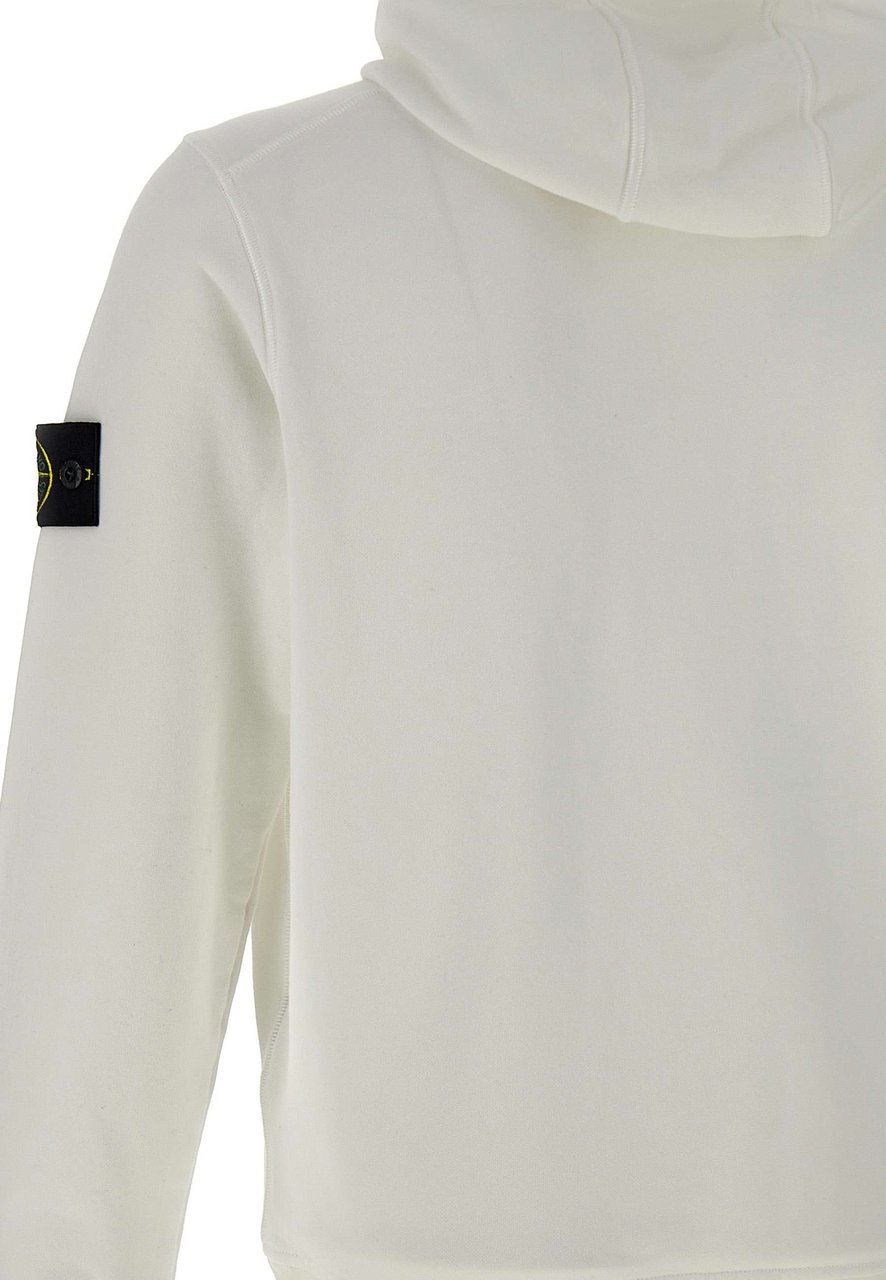 Stone Island Hoodie with logo detail Wit