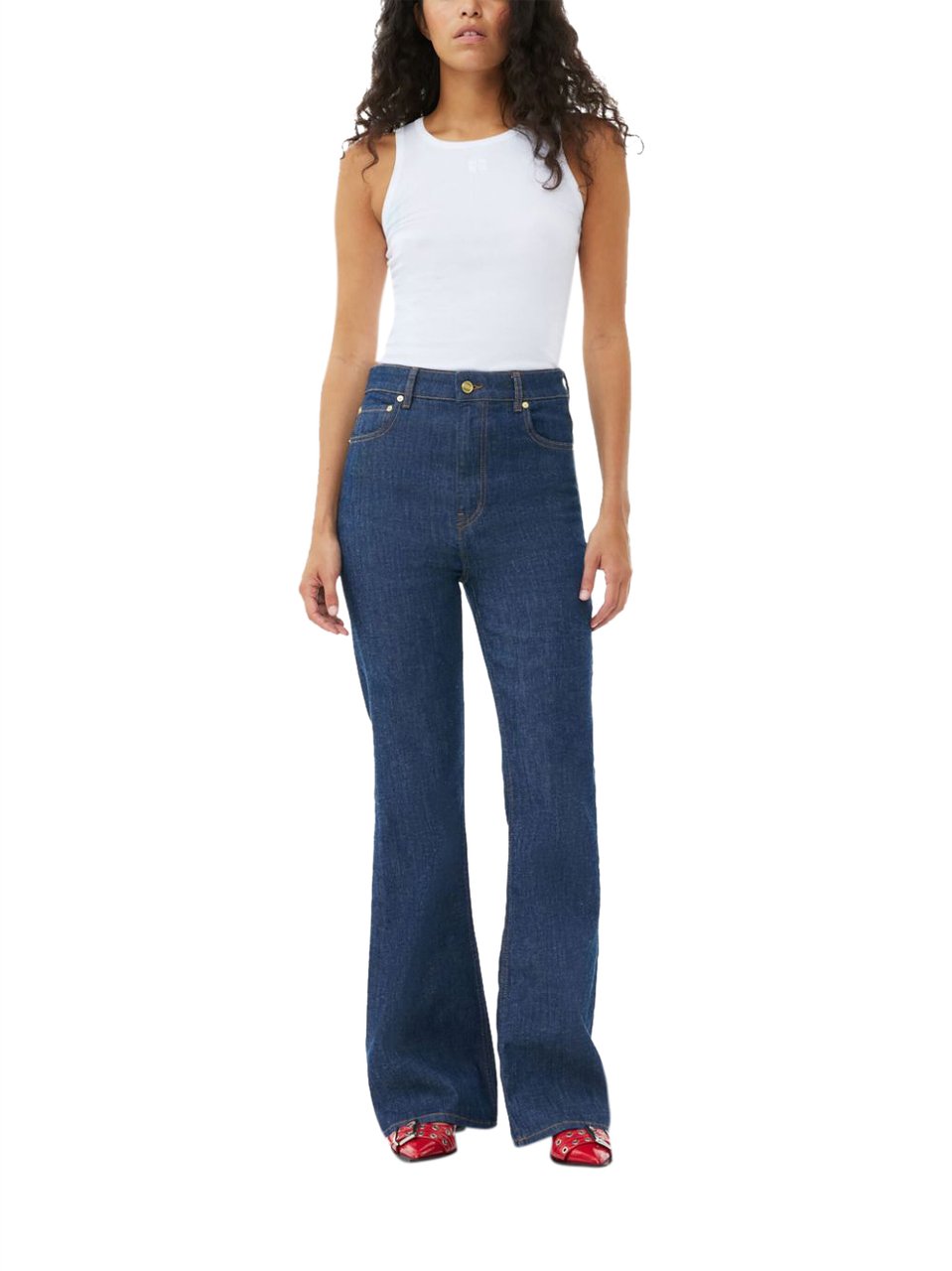 Ganni Shirts & Tops T3897 Wit