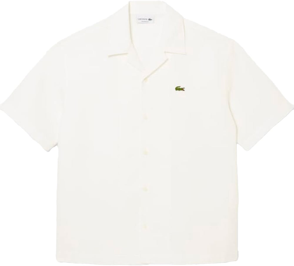 Lacoste S/S Woven Overhemd Wit