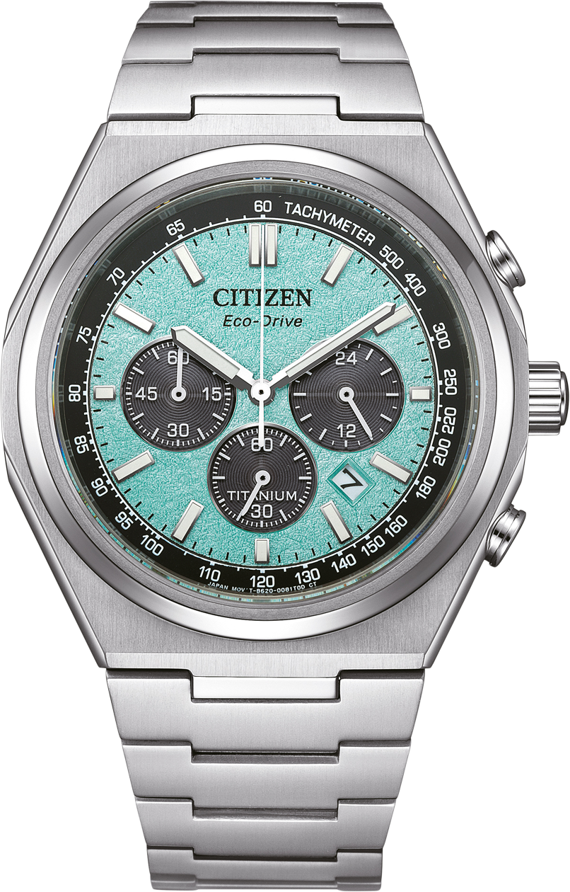 Citizen CA4610-85M Zenshin Chrono Sport Eco-Drive Titanium horloge Blauw