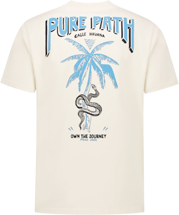 Pure Path Pure Path Loose Fit Crewneck SS T-Shirts Beige