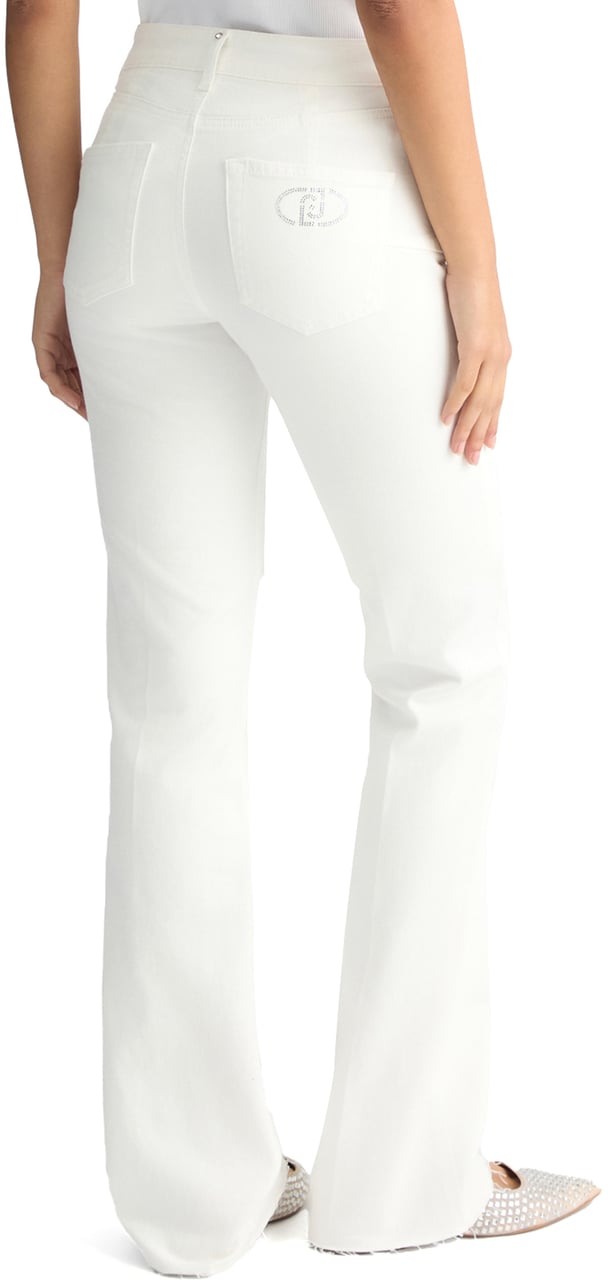 Liu Jo Trousers Bianco Lana Wit