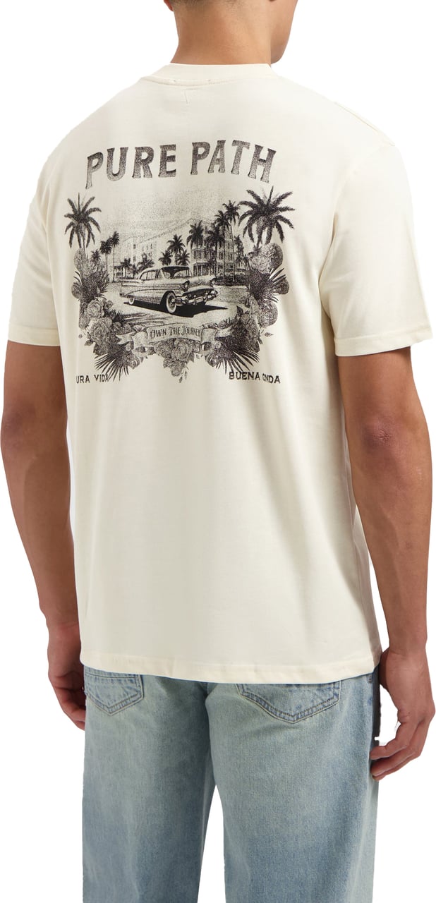 Pure Path T-Shirt Ecru Wit