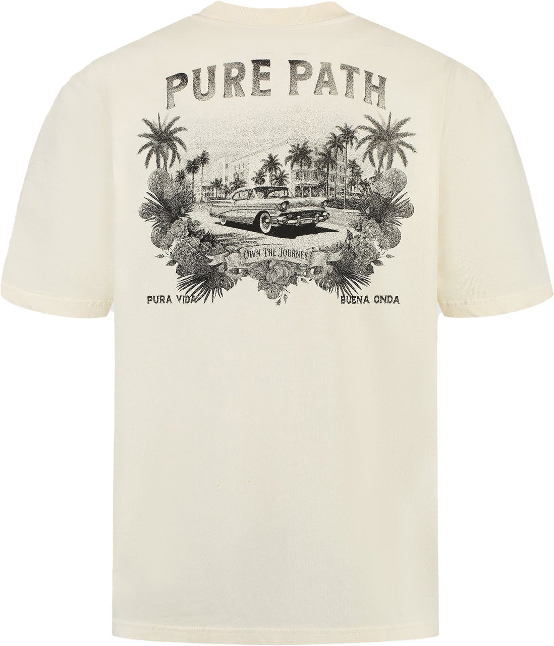 Pure Path T-Shirt Ecru Wit