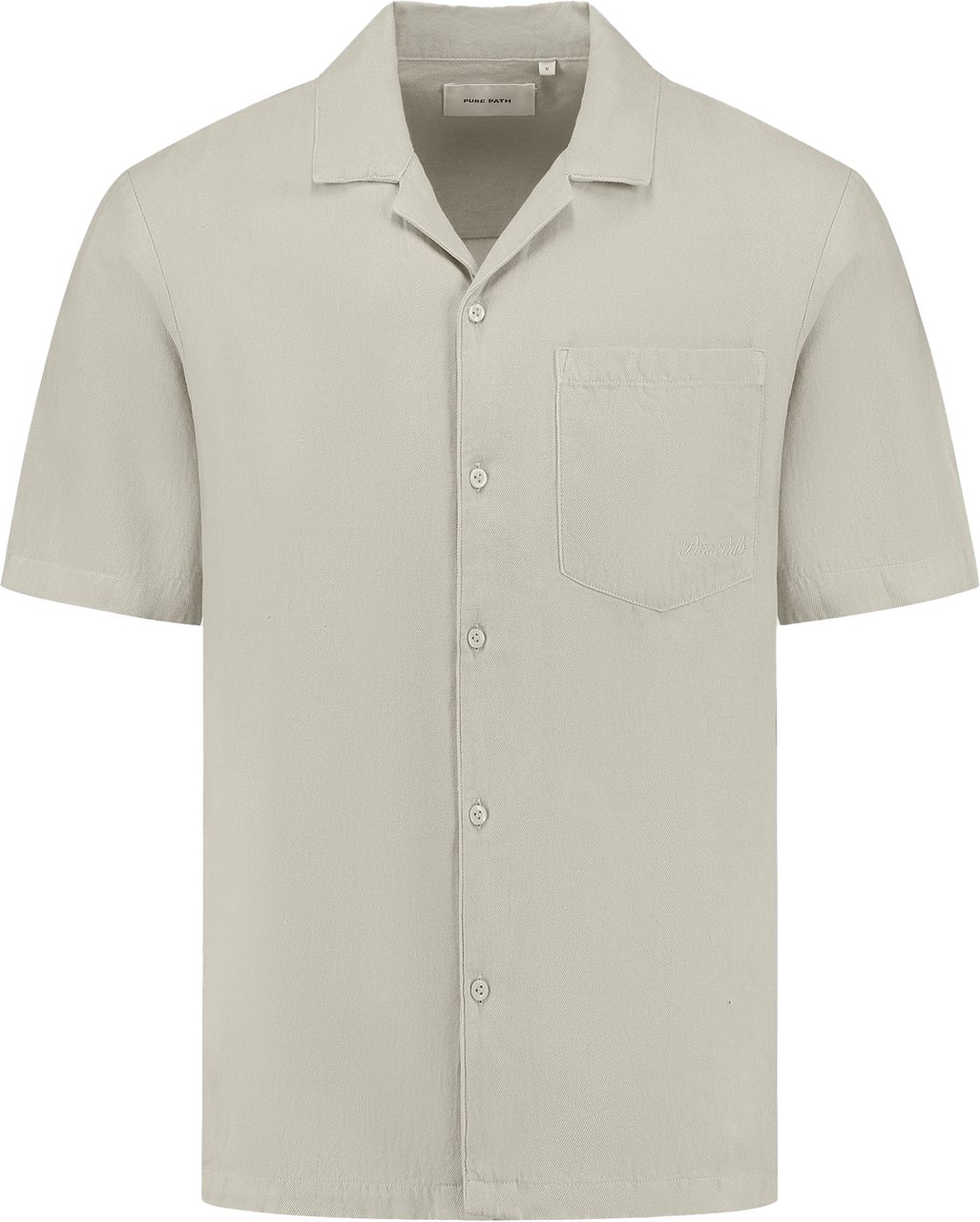 Pure Path Short Sleeve Linen Shirt Beige