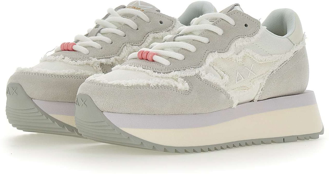 SUN68 Sneakers White Wit