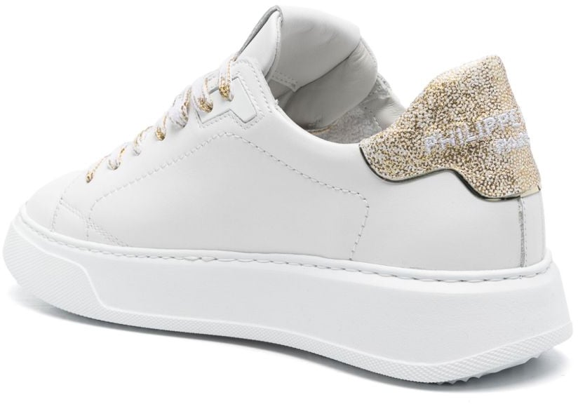 Philippe Model Philippe model temple leather sneakers color white/gold Wit