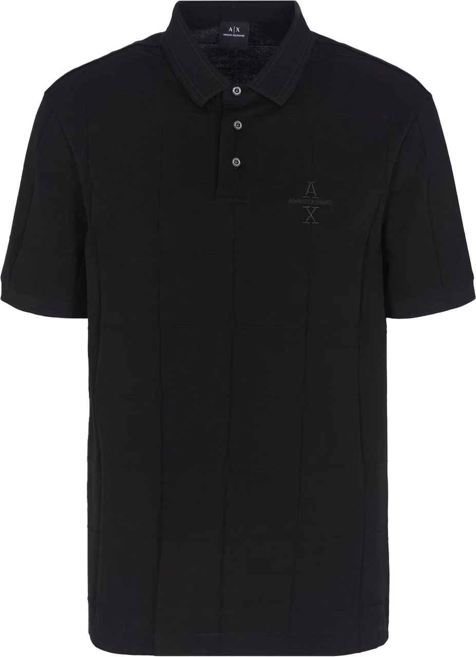 Armani Exchange Mercerized Cotton Regular Fit Zwart Zwart