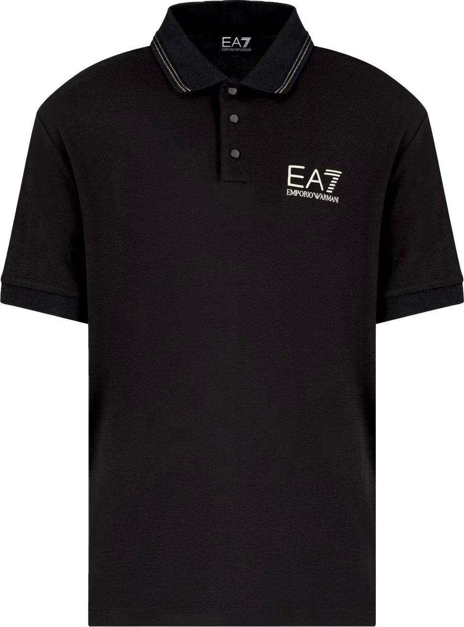EA7 Train Gold Label Polo Zwart