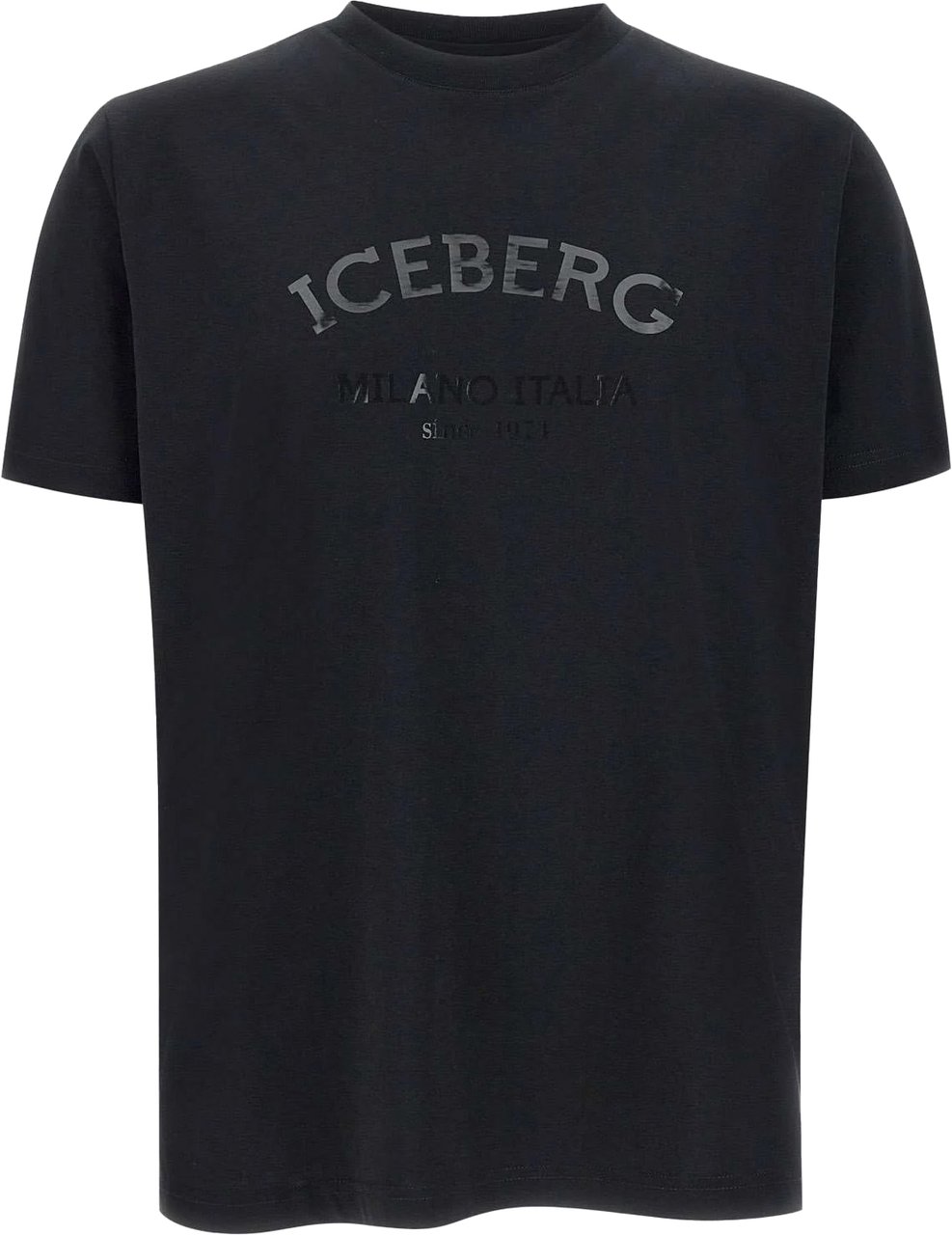 Iceberg T-shirt Logo Milano Italia Zwart