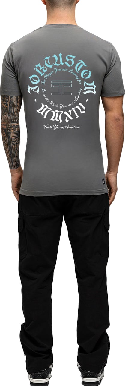 JORCUSTOM Ambition Slim Fit T-Shirt Antracite Grijs