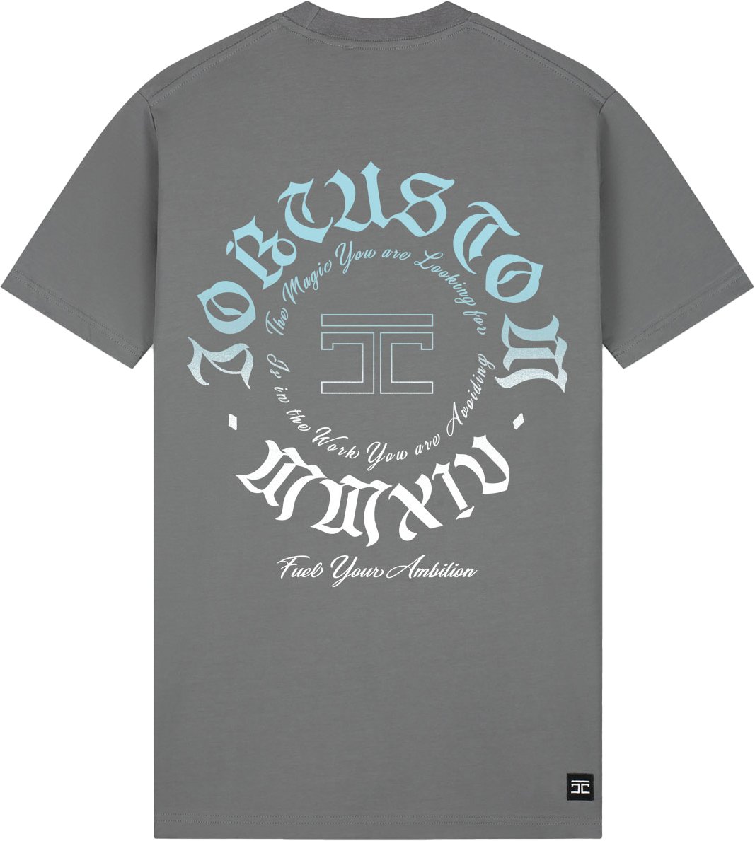 JORCUSTOM Ambition Slim Fit T-Shirt Antracite Grijs