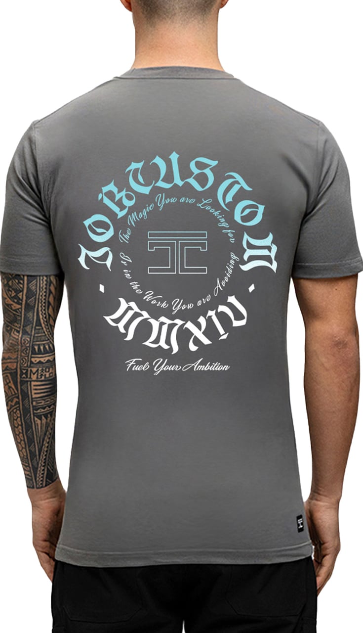 JORCUSTOM Ambition Slim Fit T-Shirt Antracite Grijs